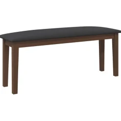 vidaXL Bank 110 cm massief hout rubber bruin