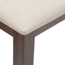 vidaXL Bank 110 cm massief hout rubber bruin