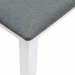 vidaXL Bank 90 cm massief hout rubber wit