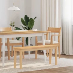 vidaXL Bank 110 cm massief hout rubber