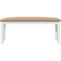 vidaXL Bank 110 cm massief hout wit rubber