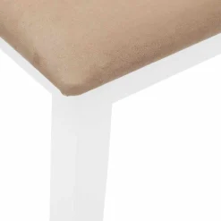 vidaXL Bank 110 cm massief hout wit rubber