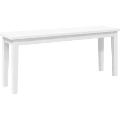 vidaXL Bank 110 cm massief hout wit rubber