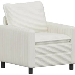 vidaXL Bank Crèmekleurig 76 x 81 x 87,5 cm Polyester