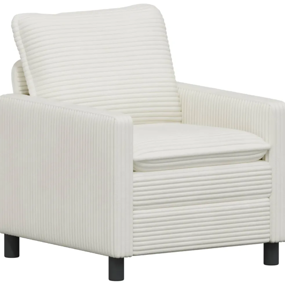 vidaXL Bank Crèmekleurig 76 x 81 x 87,5 cm Polyester