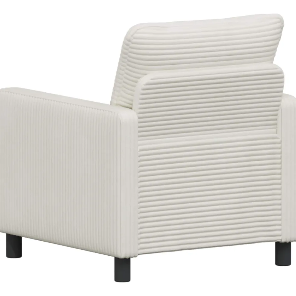 vidaXL Bank Crèmekleurig 76 x 81 x 87,5 cm Polyester