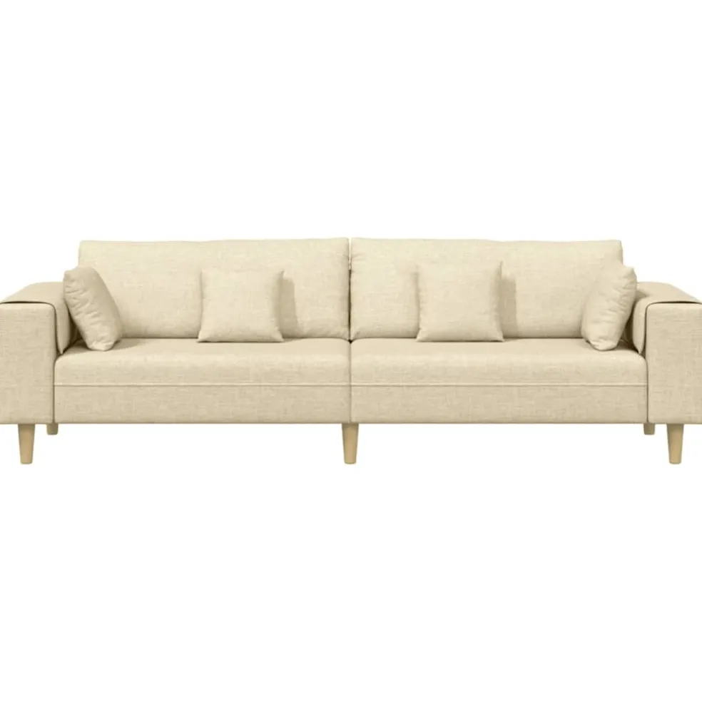 vidaXL Bank Crème 250 x 77 x 76 cm Stof