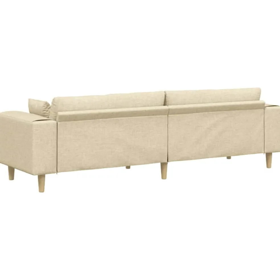 vidaXL Bank Crème 250 x 77 x 76 cm Stof