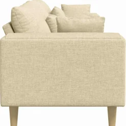 vidaXL Bank Crème 250 x 77 x 76 cm Stof