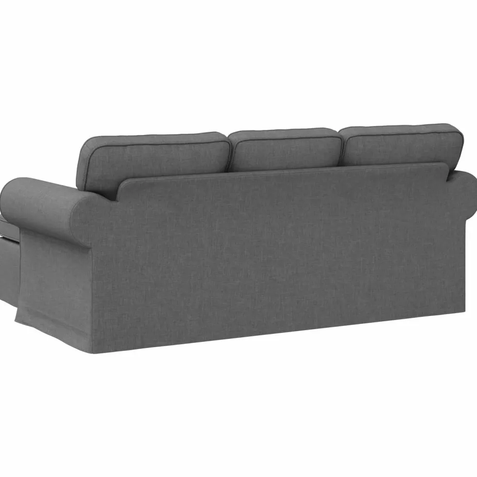 vidaXL Bank Donkergrijs 195 x 138 x 80 cm Stof