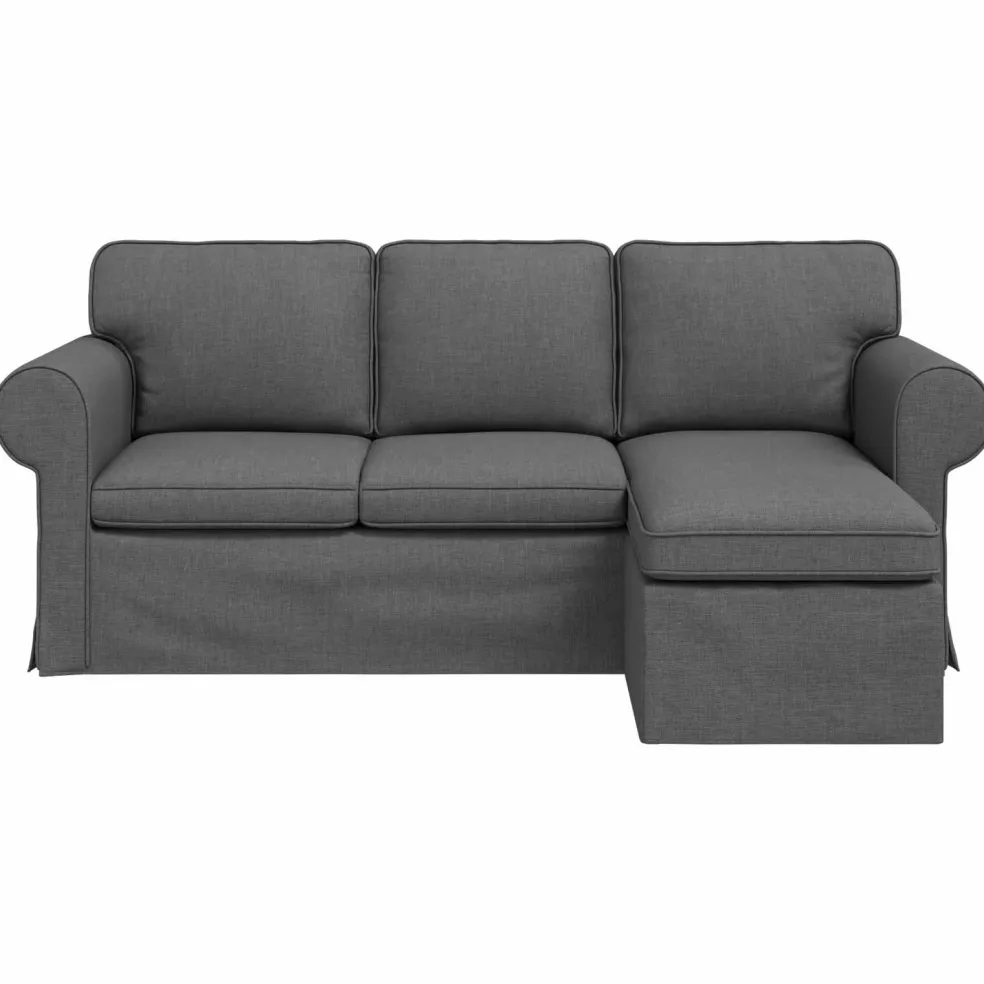 vidaXL Bank Donkergrijs 195 x 138 x 80 cm Stof