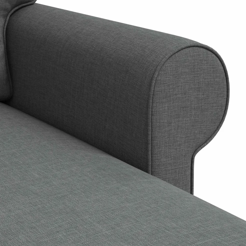 vidaXL Bank Donkergrijs 195 x 138 x 80 cm Stof