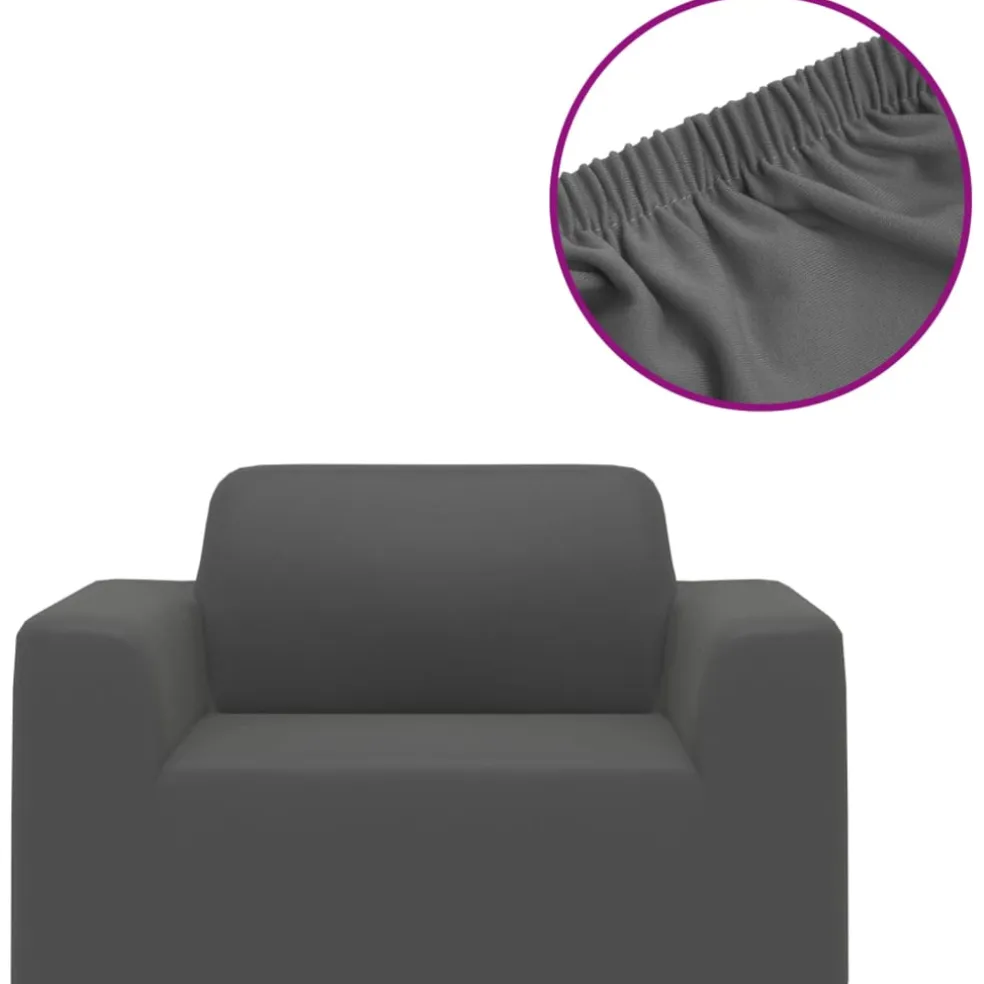 vidaXL Bankhoes stretch polyester jersey antraciet