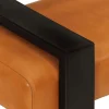 vidaXL Bankje 110 cm echt geitenleer zwart en bruin