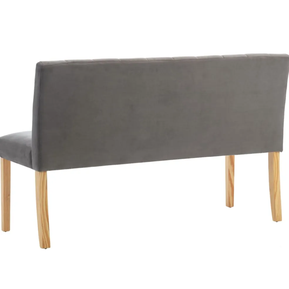 vidaXL Bankje 140 cm fluweel grijs