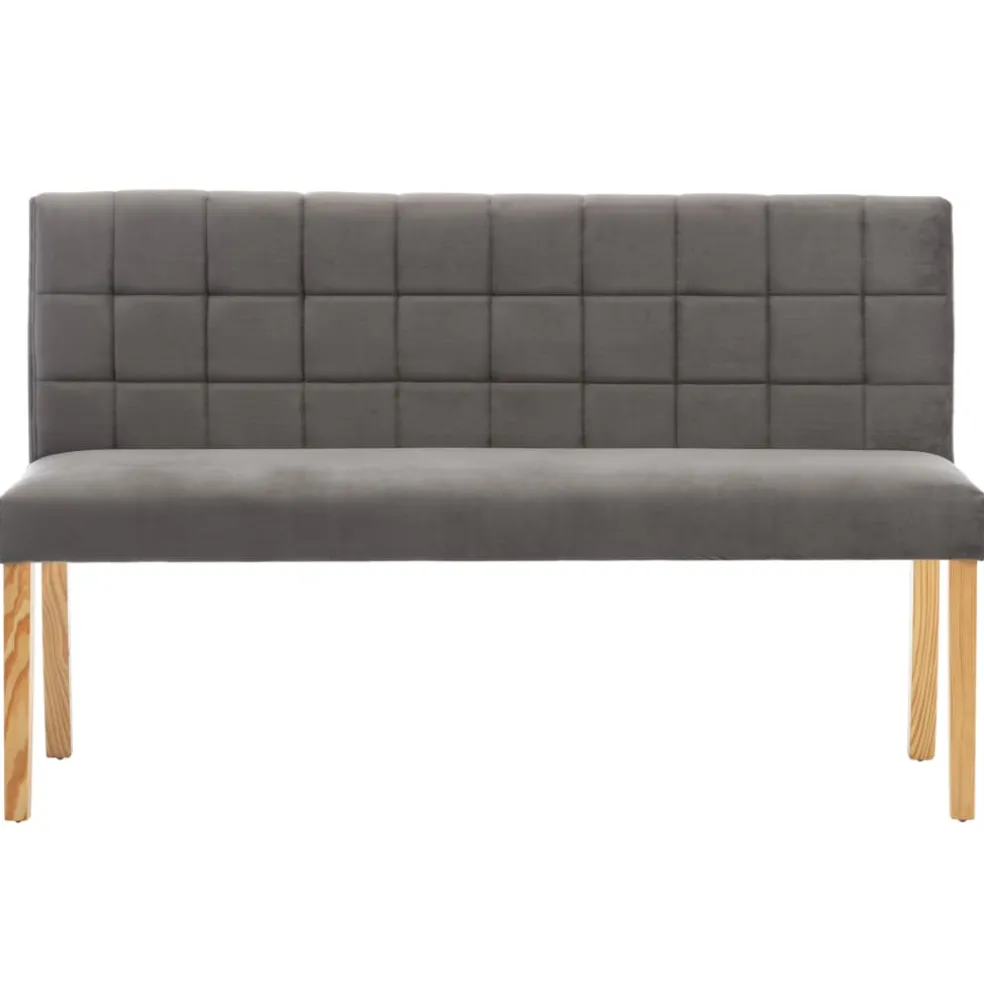 vidaXL Bankje 140 cm fluweel grijs