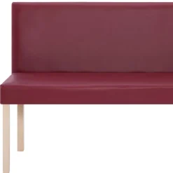 vidaXL Bankje 139,5 cm kunstleer wijnrood