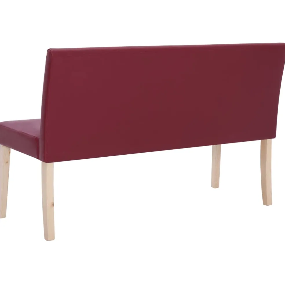 vidaXL Bankje 139,5 cm kunstleer wijnrood