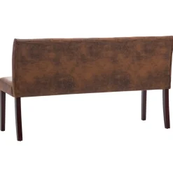 vidaXL Bankje 148,5 cm kunstsuède bruin