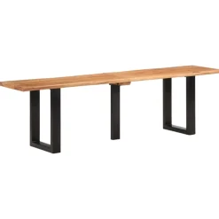 vidaXL Bankje 160 cm massief acaciahout en staal
