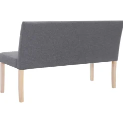 vidaXL Bankje 139,5 cm polyester lichtgrijs