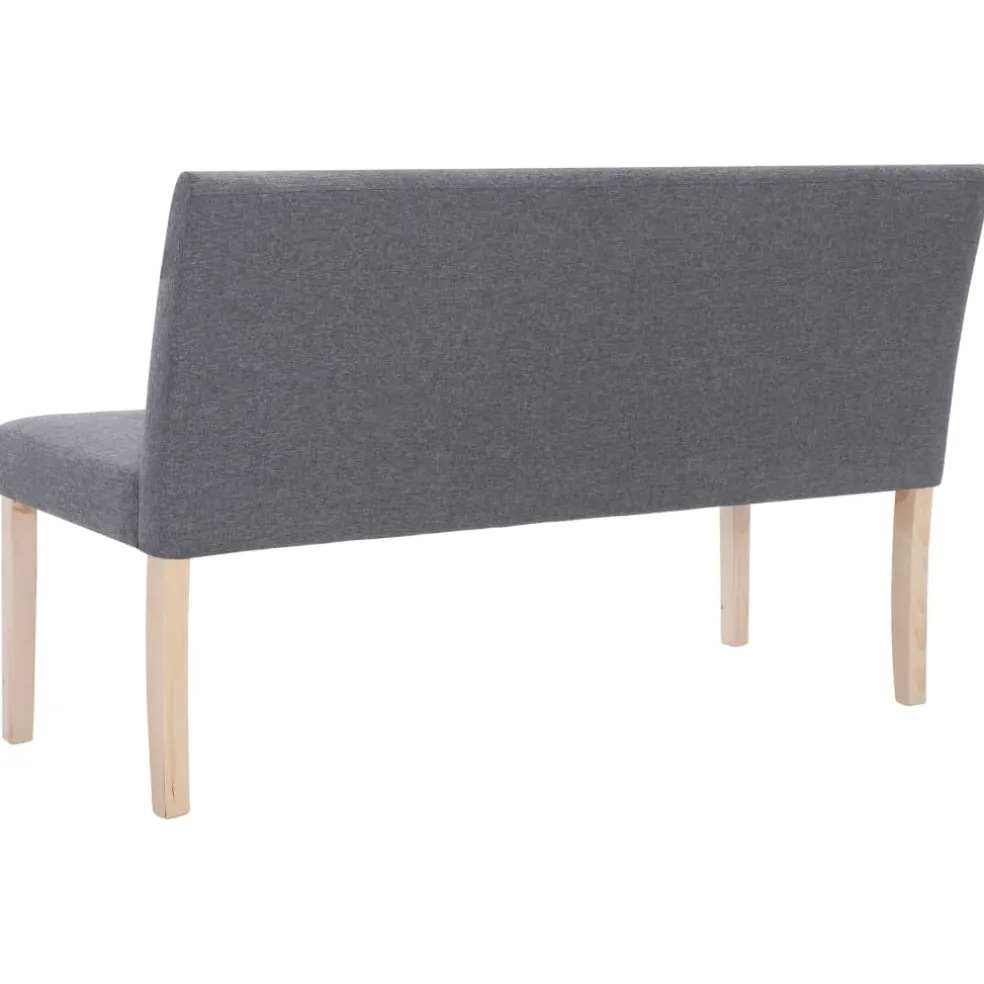 vidaXL Bankje 139,5 cm polyester lichtgrijs