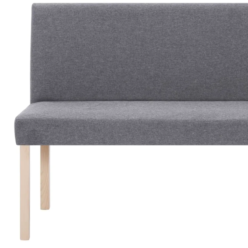 vidaXL Bankje 139,5 cm polyester lichtgrijs