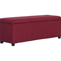 vidaXL Bankje met opbergvak 116 cm polyester wijnrood