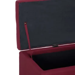 vidaXL Bankje met opbergvak 116 cm polyester wijnrood