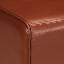 vidaXL Bankje turnbok 160 cm echt leer en massief acaciahout bruin