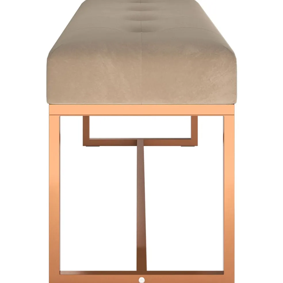vidaXL Bankje 110x36x45 cm fluweel beige