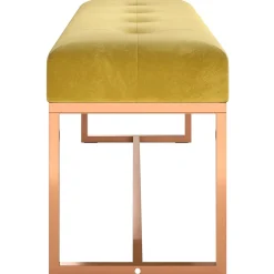 vidaXL Bankje 110x36x45 cm fluweel mosterdgeel
