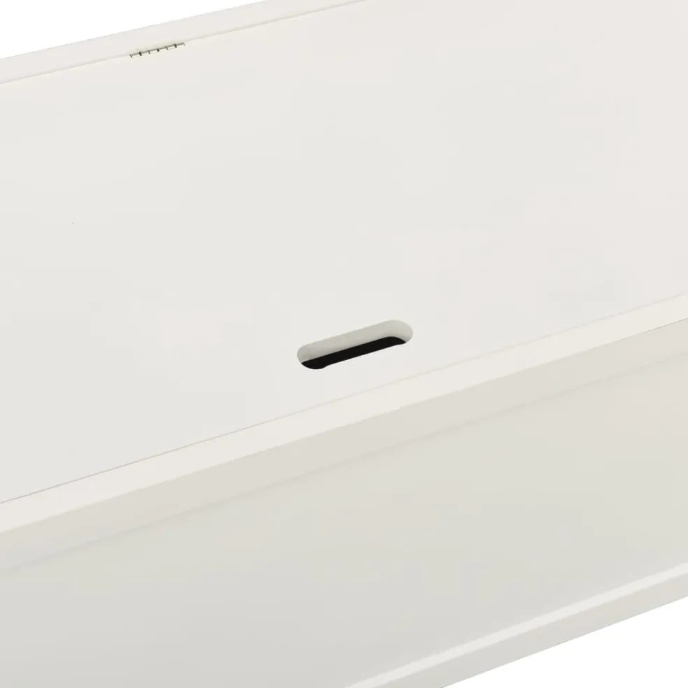 vidaXL Bankje 107x45x75,5 cm massief vurenhout wit
