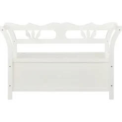 vidaXL Bankje 107x45x75,5 cm massief vurenhout wit