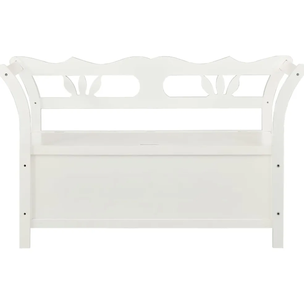 vidaXL Bankje 107x45x75,5 cm massief vurenhout wit