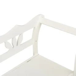 vidaXL Bankje 107x45x75,5 cm massief vurenhout wit