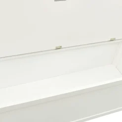 vidaXL Bankje 107x45x75,5 cm massief vurenhout wit