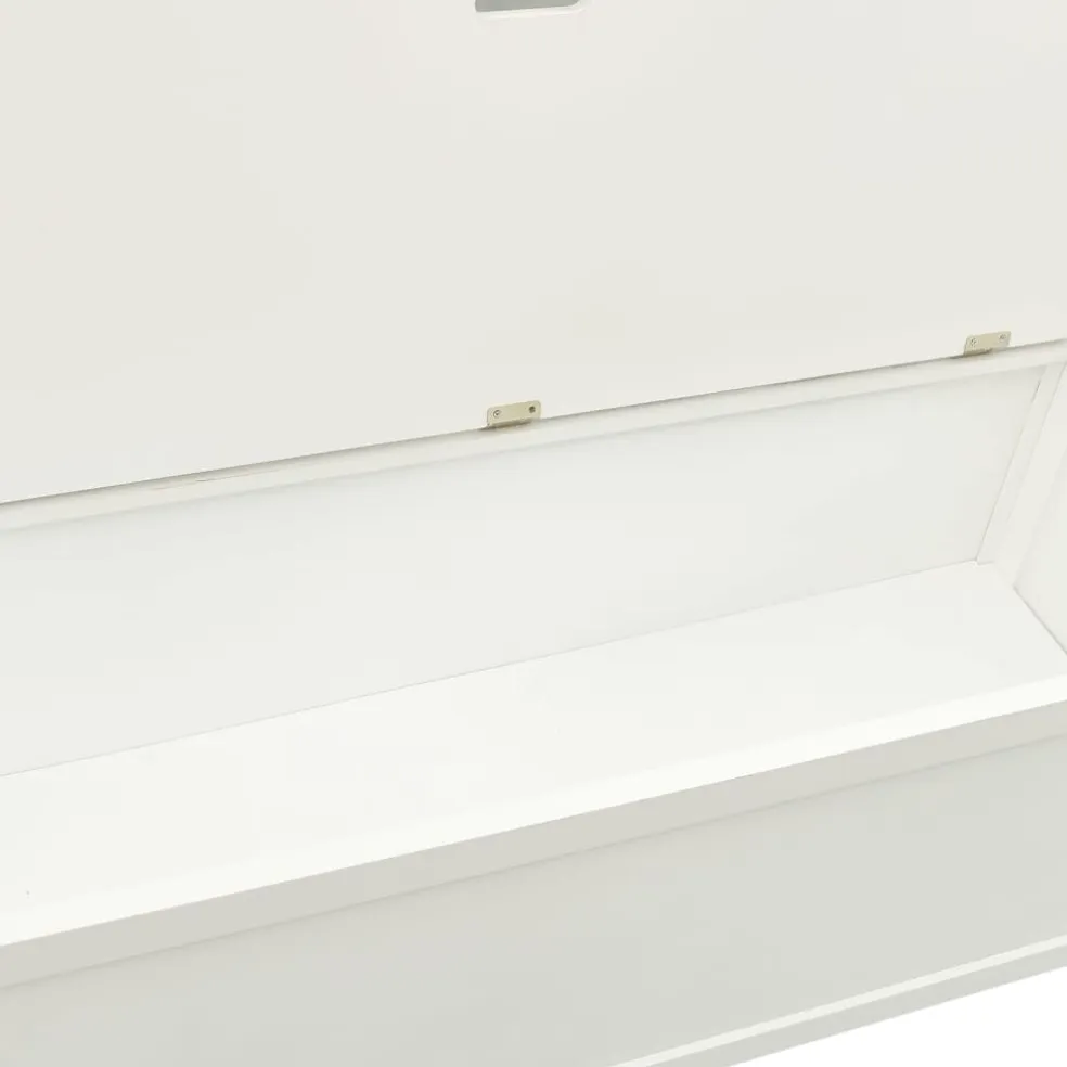 vidaXL Bankje 107x45x75,5 cm massief vurenhout wit
