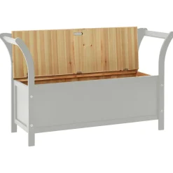 vidaXL Bankje 107x45x75,5 cm massief vurenhout grijs