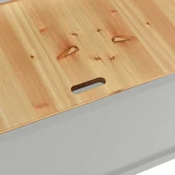 vidaXL Bankje 107x45x75,5 cm massief vurenhout grijs