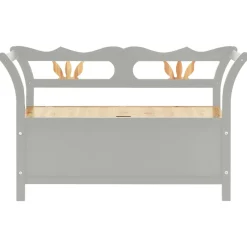 vidaXL Bankje 107x45x75,5 cm massief vurenhout grijs
