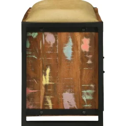 vidaXL Bank Kast Multikleur 100 x 35 x 50 cm Massief gerecycled hout
