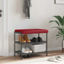 vidaXL Bankkussen Kunstleer Wijnrood Diepte 35 cm