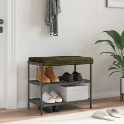 vidaXL Bankkussen Pluche Corduroy Groen Diepte 35 cm