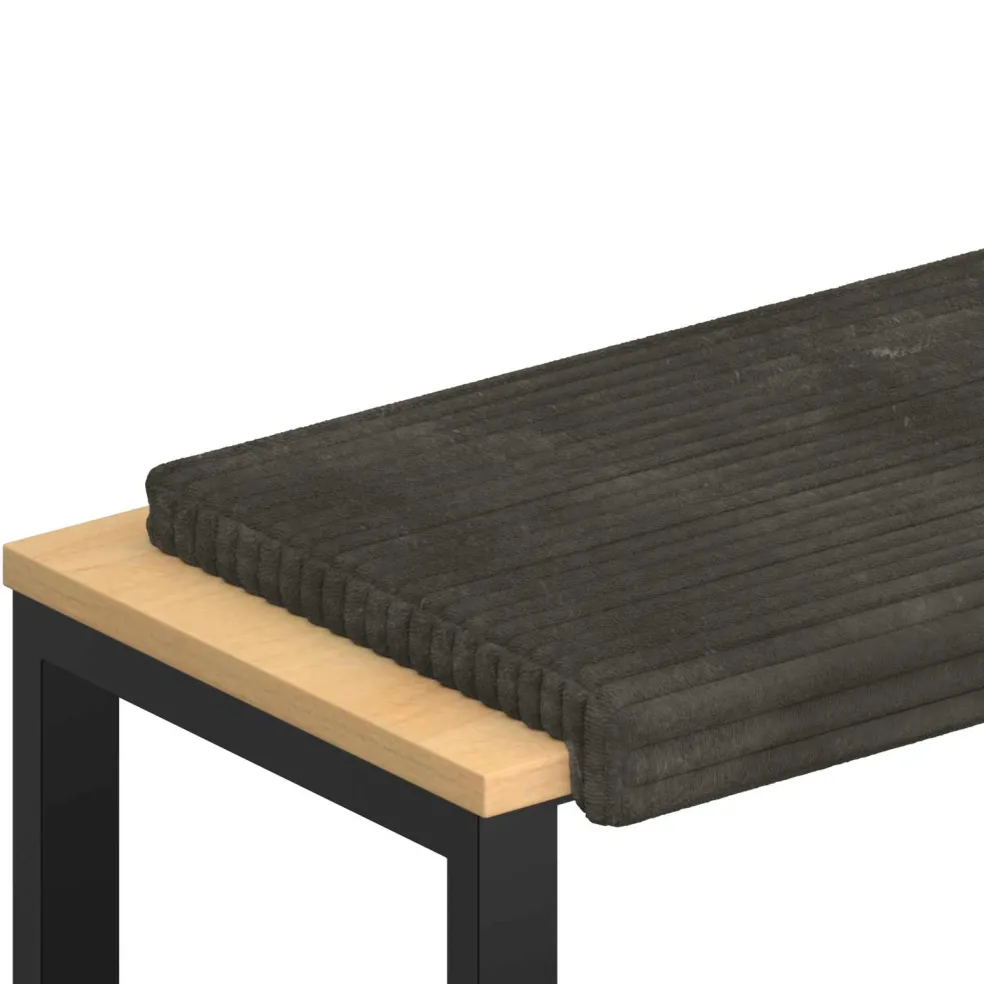 vidaXL Bankkussen Pluche Corduroy Antraciet Diepte 35 cm
