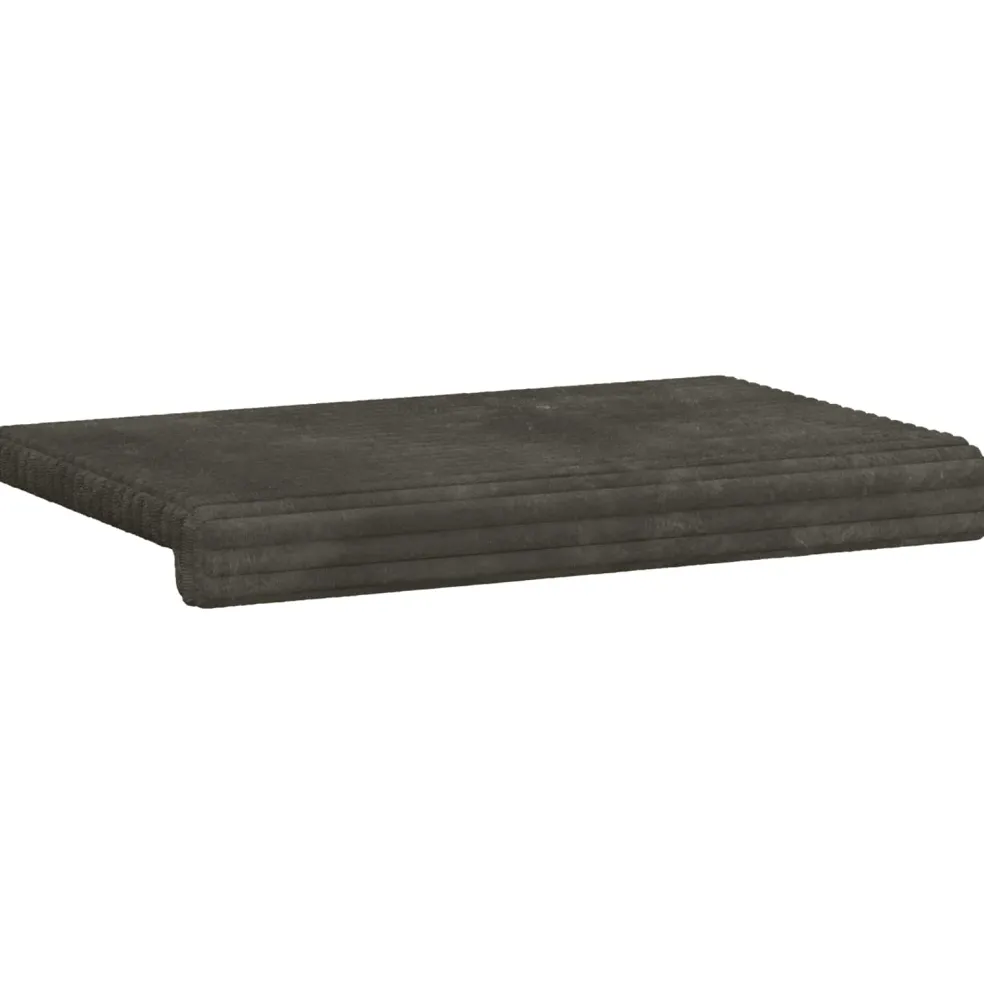 vidaXL Bankkussen Pluche Corduroy Antraciet Diepte 35 cm