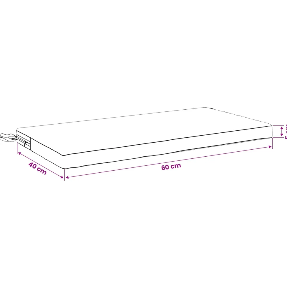vidaXL Bankkussen SOEST 100% Polyester Zwart 60 x 40 x 5 cm