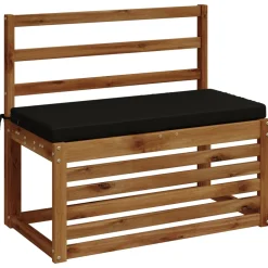 vidaXL Bankkussen SOEST 100% Polyester Zwart 60 x 40 x 5 cm