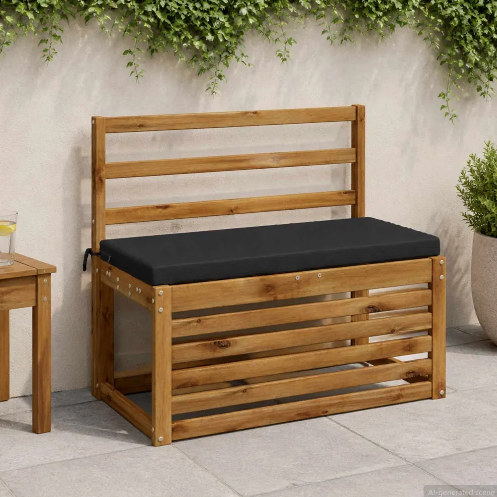 vidaXL Bankkussen SOEST 100% Polyester Zwart 60 x 40 x 5 cm