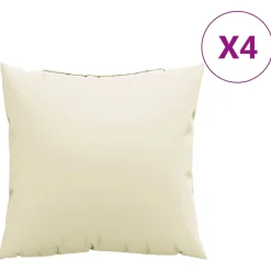 vidaXL Bankkussens 4 st 40x40 cm stof crèmekleurig